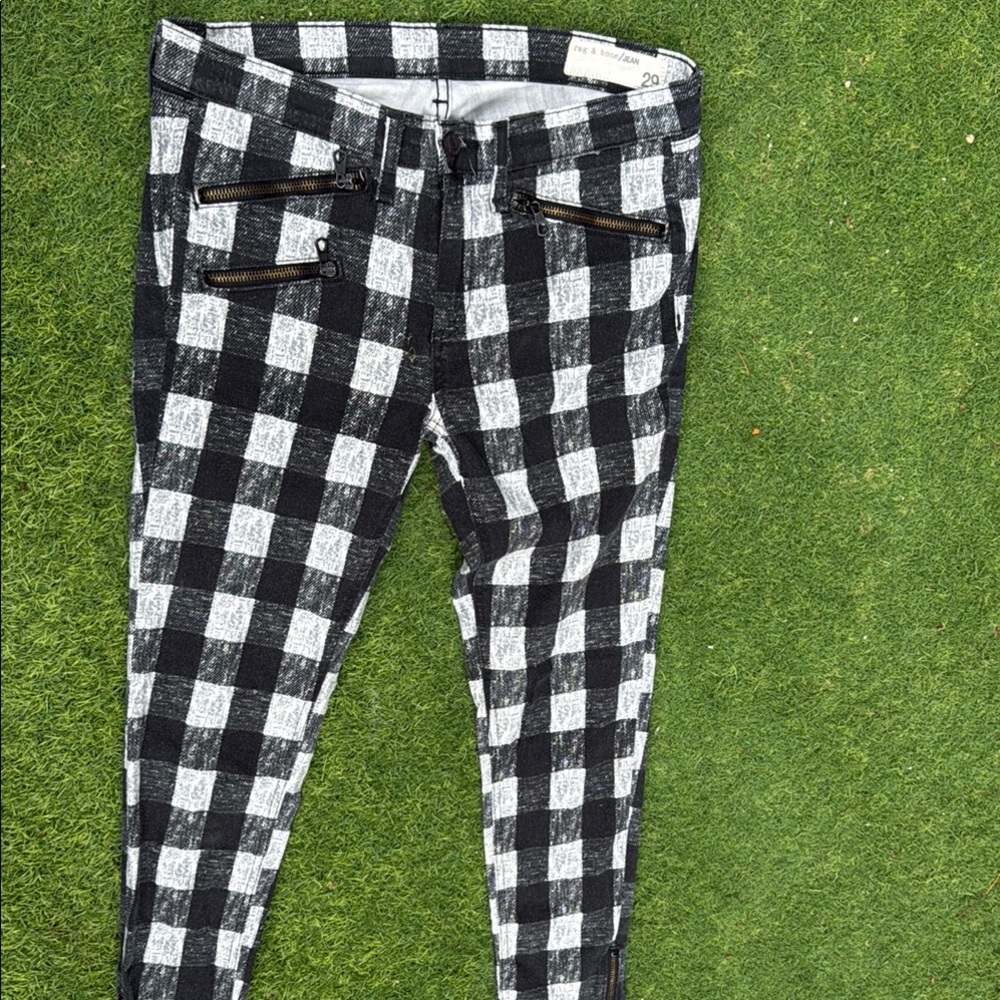 Black and White Checkered Pants